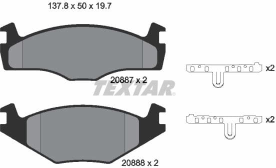 Brake Pad Set, disc brake 2088710
