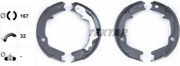 Brake Shoe Set, parking brake 91075400