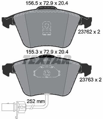 Brake Pad Set, disc brake Q+ 2376201