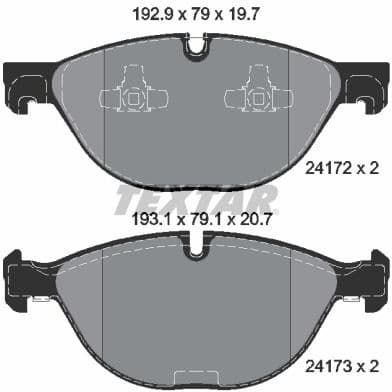 Brake Pad Set, disc brake Q+ 2417201