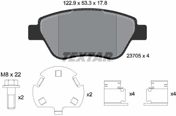 Brake Pad Set, disc brake Q+ 2370507