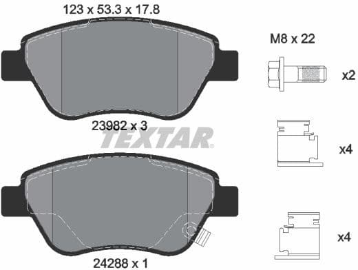 Brake Pad Set, disc brake Q+ 2398202