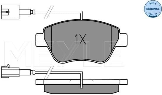 Brake Pad Set, disc brake MEYLE-ORIGINAL: True to OE. 025 237 0517/W