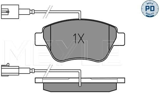 Brake Pad Set, disc brake MEYLE-PD: Advanced performance and design. 025 237 0517/PD