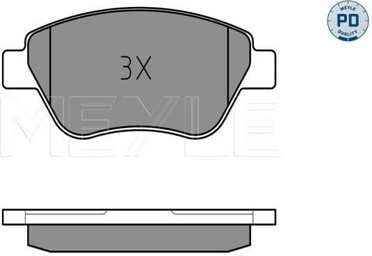 Brake Pad Set, disc brake MEYLE-PD: Advanced performance and design. 025 237 0517/PD - image 2