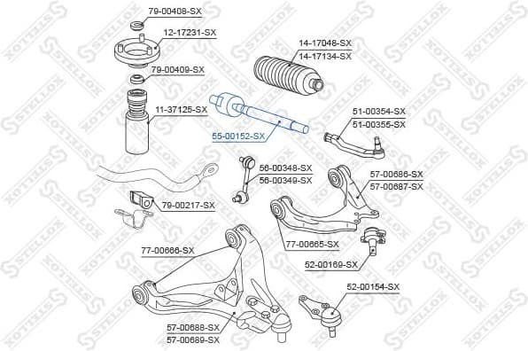 Inner Tie Rod 55-00152-SX
