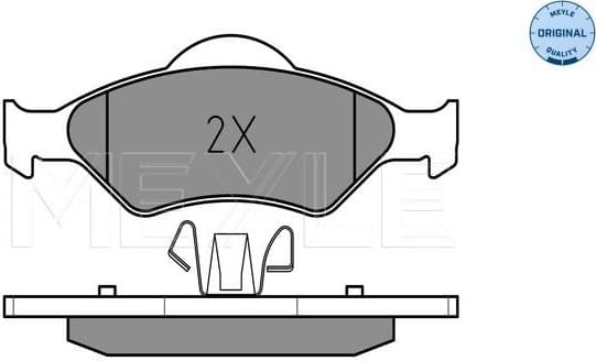 Brake Pad Set, disc brake MEYLE-ORIGINAL: True to OE. 025 232 0018