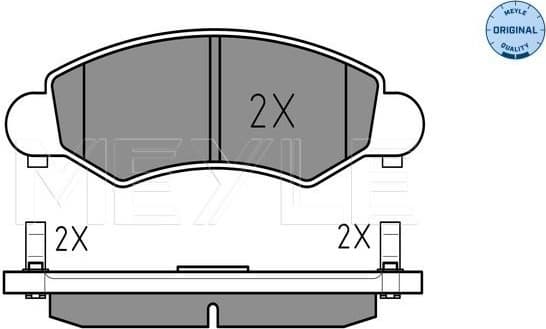 Brake Pad Set, disc brake MEYLE-ORIGINAL: True to OE. 025 232 5316/W - image 2