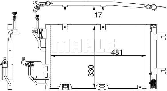 Condenser, air conditioning BEHR AC 400 000S