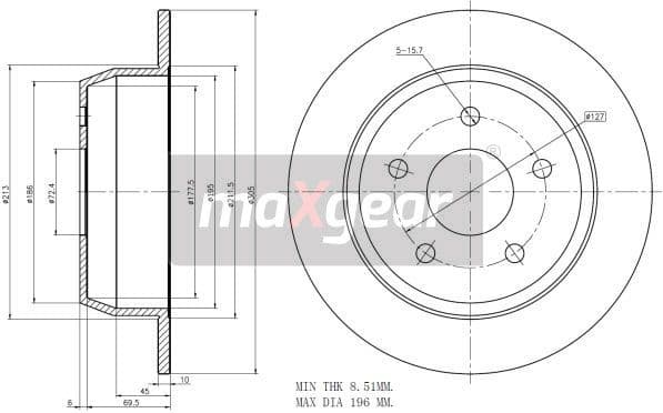Brake Disc 19-2544 - image 2