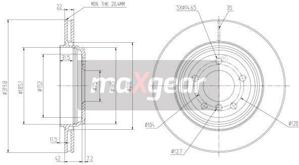 Brake Disc 19-1017MAX - image 2