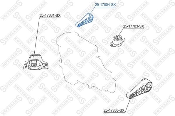 Mounting, engine 25-17804-SX - image 2