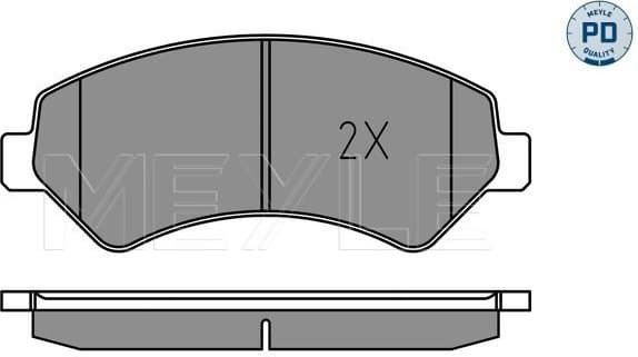 Brake Pad Set, disc brake MEYLE-PD: Advanced performance and design. 025 244 6619-1/PD - image 2