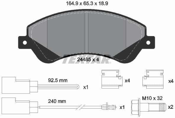 Brake Pad Set, disc brake Q+ 2448501