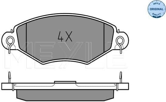 Brake Pad Set, disc brake MEYLE-ORIGINAL: True to OE. 025 219 8018