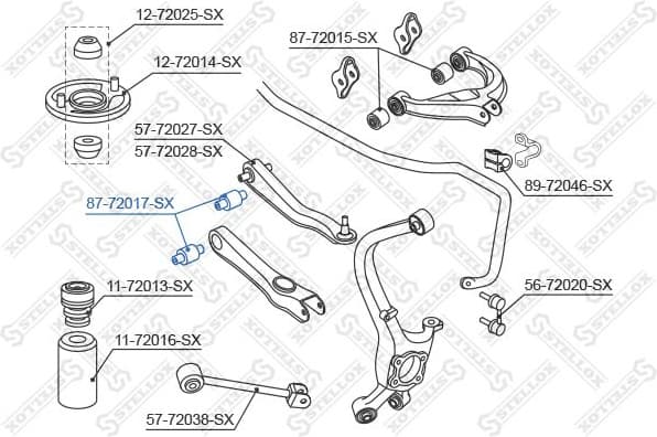 Mounting, control/trailing arm 87-72017-SX - image 2