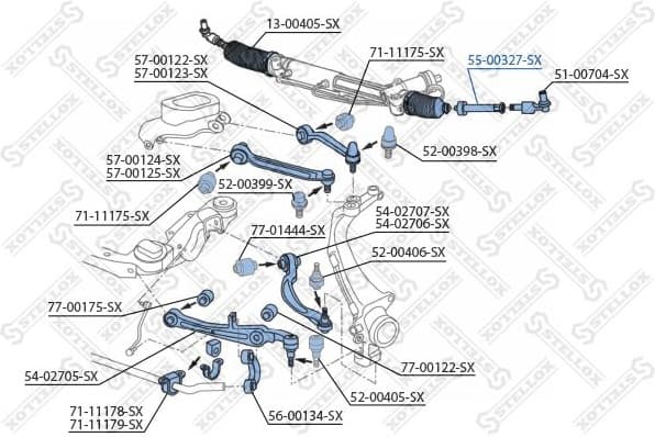 Inner Tie Rod 55-00327-SX