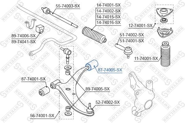 Mounting, control/trailing arm 87-74005-SX - image 2