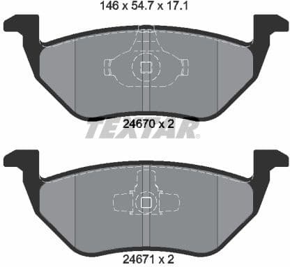 Brake Pad Set, disc brake 2467001