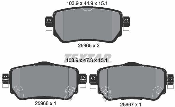 Brake Pad Set, disc brake 2596501