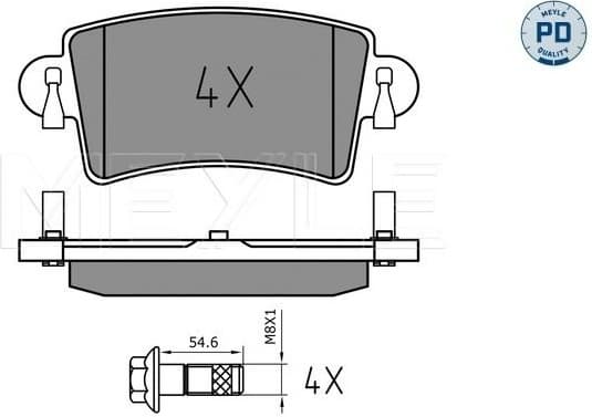 Brake Pad Set, disc brake MEYLE-PD: Advanced performance and design. 025 236 6916/PD
