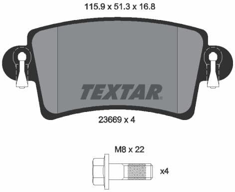 Brake Pad Set, disc brake 2366901
