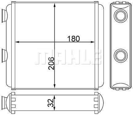 Heat Exchanger, interior heating BEHR AH 81 000S
