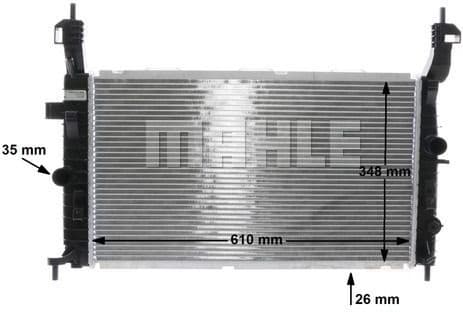 Radiator, engine cooling BEHR CR 1498 000S - image 3