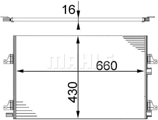 Condenser, air conditioning BEHR AC 355 000S