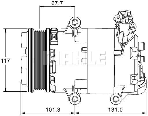 Compressor, air conditioning BEHR *** PREMIUM LINE *** ACP 1330 000P - image 2