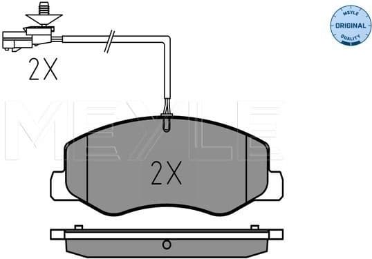 Brake Pad Set, disc brake MEYLE-ORIGINAL: True to OE. 025 251 7218/W