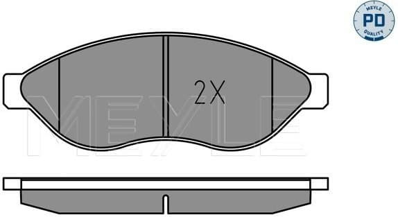 Brake Pad Set, disc brake MEYLE-PD: Advanced performance and design. 025 244 6819-2/PD - image 2