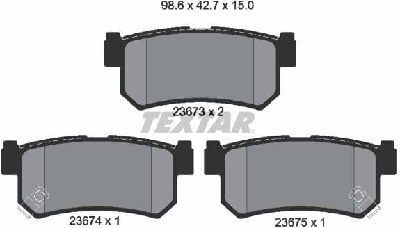 Brake Pad Set, disc brake 2367301