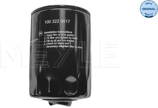 Oil Filter MEYLE-ORIGINAL: True to OE. 100 322 0017