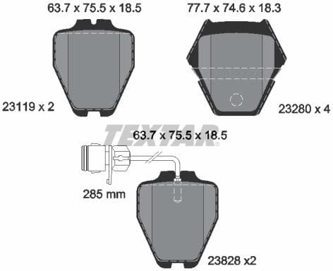 Brake Pad Set, disc brake Q+ 2311901