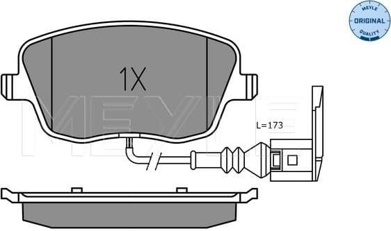 Brake Pad Set, disc brake MEYLE-ORIGINAL: True to OE. 025 235 8118/W