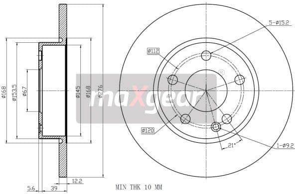Brake Disc 19-1224 - image 2