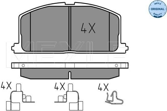 Brake Pad Set, disc brake MEYLE-ORIGINAL: True to OE. 025 208 7015