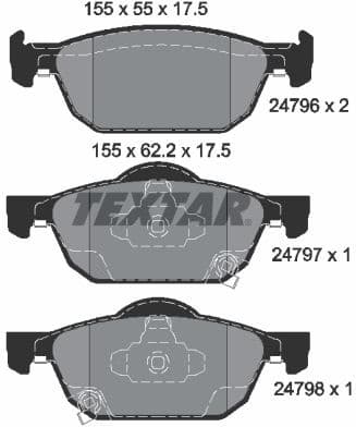 Brake Pad Set, disc brake Q+ 2479601