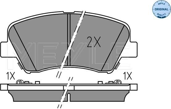 Brake Pad Set, disc brake MEYLE-ORIGINAL: True to OE. 025 256 9218