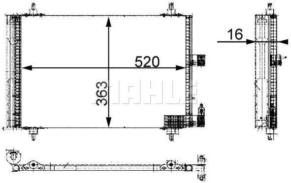 Condenser, air conditioning BEHR AC 350 000S