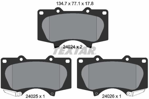 Brake Pad Set, disc brake 2402401