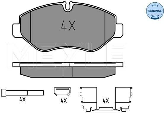 Brake Pad Set, disc brake MEYLE-ORIGINAL: True to OE. 025 292 2920