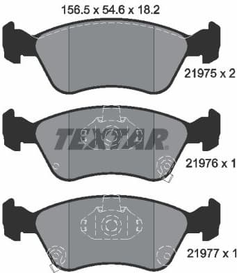 Brake Pad Set, disc brake 2197502