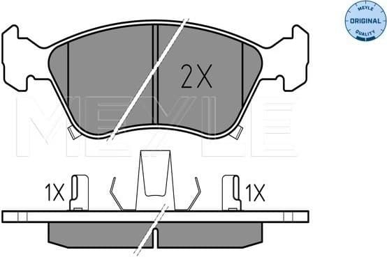 Brake Pad Set, disc brake MEYLE-ORIGINAL: True to OE. 025 219 7617/W