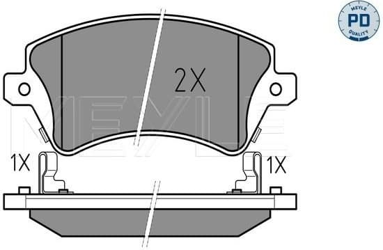 Brake Pad Set, disc brake MEYLE-PD: Advanced performance and design. 025 237 6617/PD