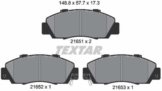Brake Pad Set, disc brake 2165101