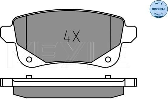 Brake Pad Set, disc brake MEYLE-ORIGINAL: True to OE. 025 248 2016