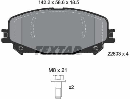 Brake Pad Set, disc brake Q+ 2280301