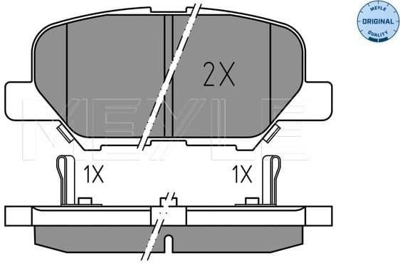 Brake Pad Set, disc brake MEYLE-ORIGINAL: True to OE. 025 256 8814